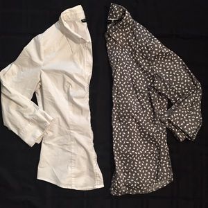 NY&Co Bundle of 2 Button Downs 3/4 Sleeve Small New York & Company Tops